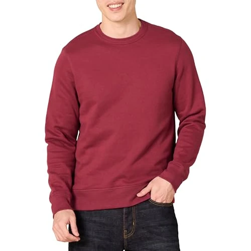 Oferta limitada: Amazon Essentials Sudadera de forro polar con cuello redondo (disponible en tallas grandes y largos especiales) Hombre, Rojo Oscuro, M de 16.20 EUR a 13.77 EUR (ahorro 15%)