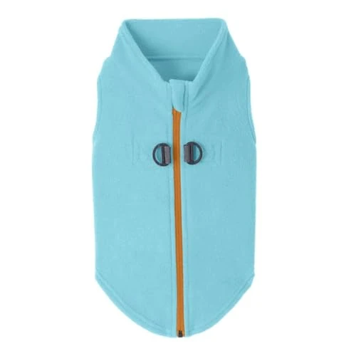 Offerta a tempo: GOOBY Maglione per Cani in Pile con Cerniera, Turchese, Taglia M, Caldo Pullover in Pile con Guinzaglio a Doppio Anello, Abbigliamento per Cani di Piccola Taglia - 0.00% da 29.84 € a 29.84 €