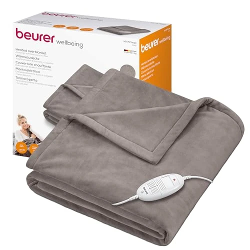 Offerta a tempo: Beurer - Coperta Elettrica con Dispositivo di Termoregolazione e 6 Livelli di Temperatura — 43% da 70,35 € a 39,99 €