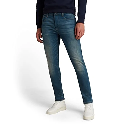 Offerta a tempo: G-STAR Uomo 3301 Slim style Jeans, Blu (medium aged 51001-9118-071), 27W / 30L - 58% da 119.95 € a 50.51 €