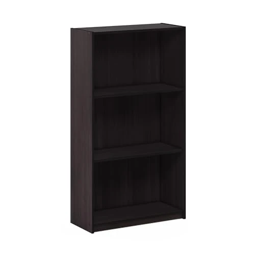 Limited-time offer: Furinno BASIC 3-Tier Open Shelves Bookcase, Book Shelf, Dark Walnut from 29.99 £ to 25.49 £ (save 15%)