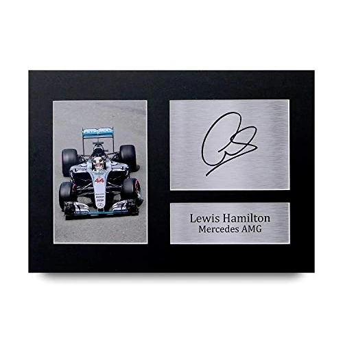 Offre limitee: HWC Trading A4 Lewis Hamilton Cadeaux imprimés photo autographe signée pour les fans de Formule 1 - A4 de 9.99 EUR a 5.99 EUR (economie 40%)