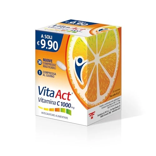 Offerta a tempo: Vitamina C Act 1000mg - 30 Compresse — 48% da 9,90 € a 5,15 €