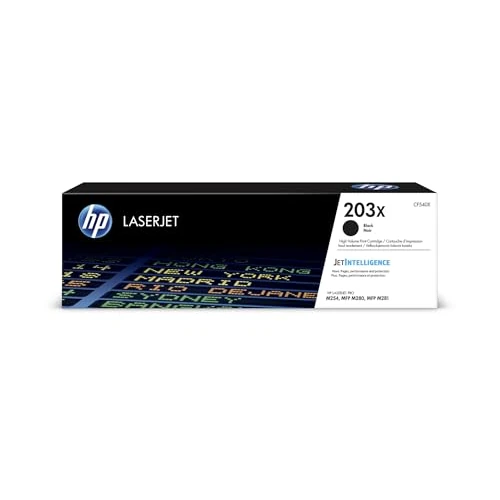 HP 203X CF540X, Cartuccia Toner Originale HP da 3200 Pagine, Compatibile con le Stampanti HP Color LaserJet Pro M254, MFP M280, MFP M281, Nero