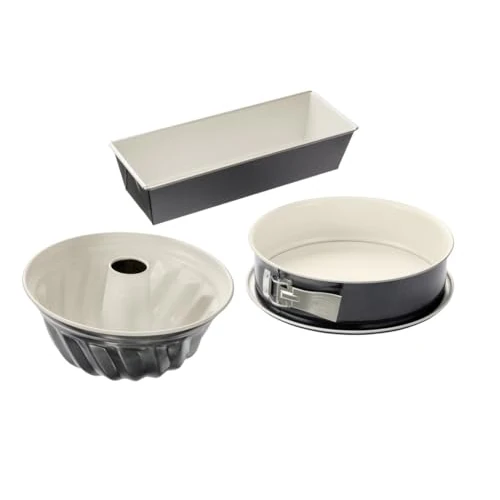 Limited offer: Dr. Oetker Back-Trend 3-Piece Baking Tin Set, 3er Backformen, Cream/Anthracite from 57.99 EUR to 42.17 EUR (save 27%)