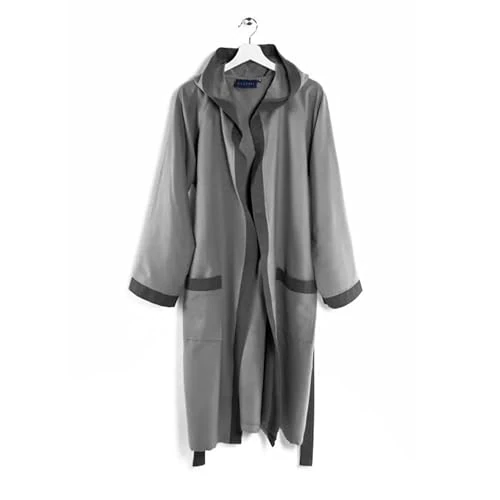 Limited-time offer: Caleffi Tecno Bicolor Hooded Bathrobe, Polyester, Anthracite, Anthracite from 28.55 £ to 28.55 £ (save 0.00%)