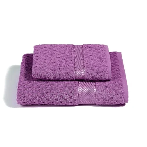 Offerta a tempo: Caleffi - Set Asciugamani Bagno Viso e Bidet Morbida Spugna 100% Cotone Jacquard, 1 Asciugamano Viso 60x110 cm + 1 Asciugamano Bidet Ospite 40x60 cm Assorbenti Resistenti a Lavaggi Frequenti, Durevoli - 0.00% da 17.56 € a 17.56 €