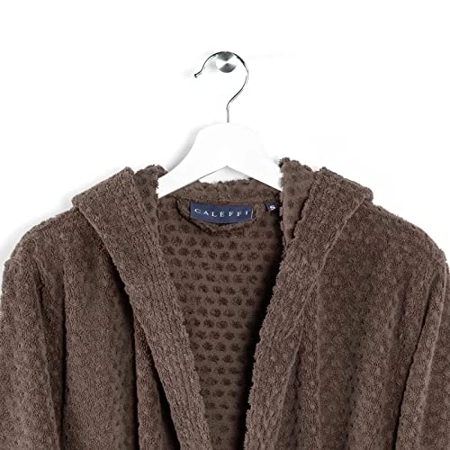 Caleffi Sirena szlafrok z kapturem, Bawełna, Kawa, XL, 67144