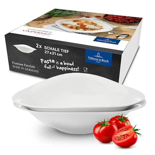 Limited offer: Villeroy & Boch Dune VAPIANO Pasta Bowl, 2 pieces, Premium Porcelain, White from 58.00 EUR to 58.00 EUR (save 0%)