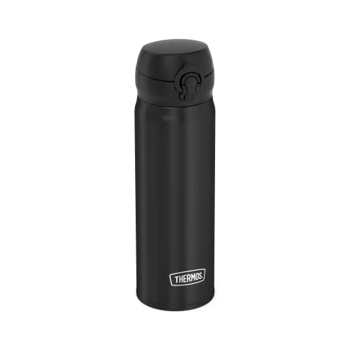 THERMOS ULTRALIGHT BOTTLE 0,75 l, Charcoal Black, termoizolacyjna butelka ze stali nierdzewnej z pokrywką Safe Flow Lid, 10 h gorąca/20 h zimna, nadaje się do mycia w zmywarce, nie zawiera BPA