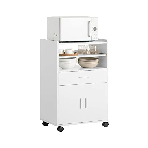 Limited-time offer: SoBuy Kitchen Trolley on Wheels, Mobile Microwave Stand Cabinet from 74.95 £ to 49.95 £ (save 33%)