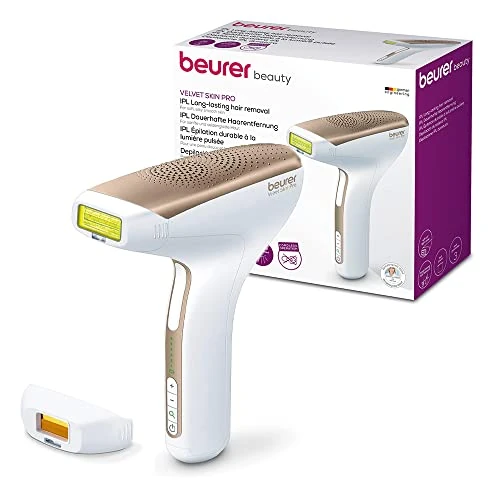 Épilateur à lumière pulsée IPL Velvet Skin Pro de Beurer | Épilateur professionnel haut de gamme | Jusqu’à 300 000 impulsions | Épilation pour corps et visage | Unisexe, parfait pour homme et femme