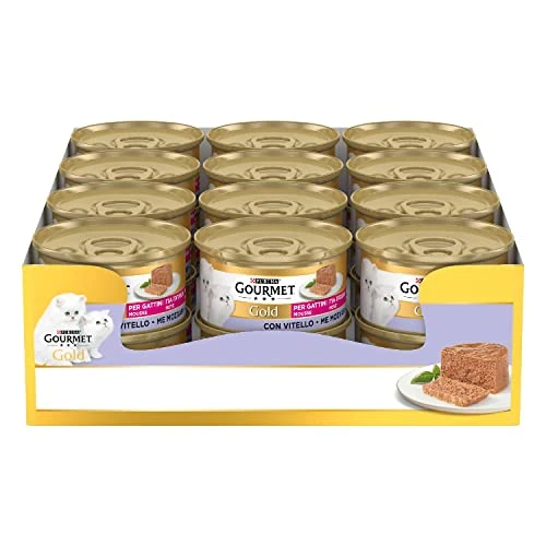 Offerta a tempo: GOURMET Gold - Cibo Umido Gattino, Mousse con Vitello. 24 Lattine da 85 g - 15% da 15.36 € a 12.99 €