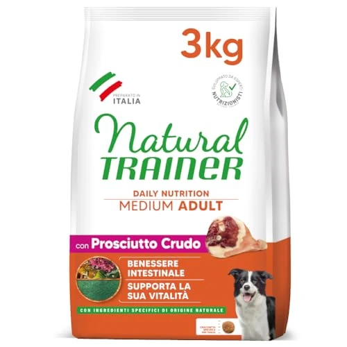 Offerta a tempo: Trainer Natural Cibo per Cani Medium Adult, Prosciutto Crudo, 3 Kg - 36% da 14.24 € a 9.06 €