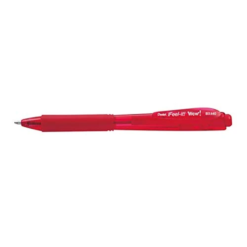 Pentel BX440 Feel-it! Wow! Ballpoint Pen 1mm red 12 pcs