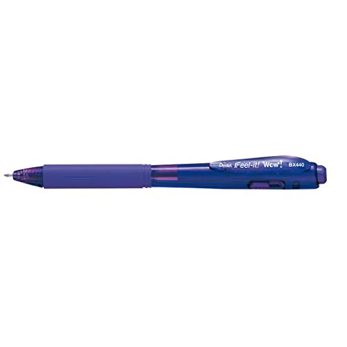 Pentel BX440-V długopis z mechanizmem dociskowym, 12 sztuk, fioletowy