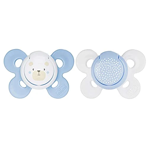 Offerta a tempo: Chicco PhysioForma Succhietto Comfort 0-6 Mesi, Ciuccio Bimbo con Tettarella in Silicone, Supporta la Respirazione Fisiologica e il Corretto Sviluppo della Bocca, Azzurro in Colori Assortiti - 42% da 12.49 € a 7.19 €