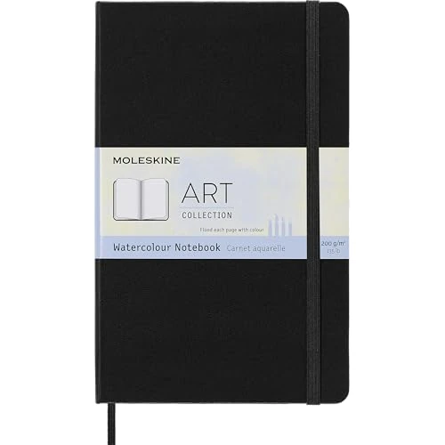 Limited-time offer: Moleskine 13 x 21 cm Large Art Collection Watercolour Notebook Sketchbook Album for Drawing with Hard Cover, Paper Suitable for Water, Colours and Watercolour Pencils, Black, 72 Pages from 24.99 £ to 20.00 £ (save 20%)