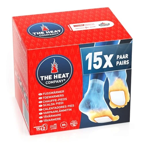 Oferta limitada: THE HEAT COMPANY Calentadores Pies - Extra CÁLIDO - Adhesivo - 8 Horas de pies Calientes - Calor instantáneo - Activado por Aire - Puro Natural - para Todos Las Tallas - 15 Pares de 29.85 EUR a 20.30 EUR (ahorro 32%)