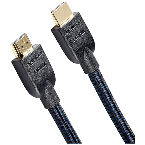 Offerta a tempo: Amazon Basics Cavo HDMI intrecciato, 4.6 m, Nero e Blu - 31% da 11.96 € a 8.30 €