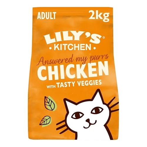 Limited-time offer: Lily's Kitchen Made with Natural Ingredients Adult Dry Cat Food Bag Chicken with Veggies Grain-Free Recipe 2kg from 24.50 GBP to 16.50 GBP (save 33%)