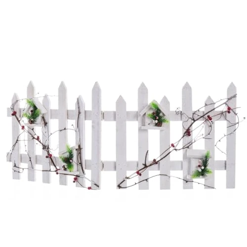 Offre limitée : BigBuy Christmas Ornement de Noël Blanc Multicolore Bois Plastique Clôture 98 x 40 x 1,5 cm de 47.67 € à 47.67 € (0.00% de remise)
