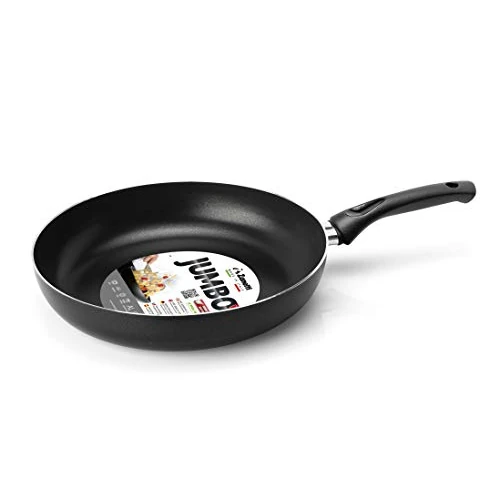 Offerta a tempo: Zanetti Jumbo Padella antiaderente, 30 cm diametro, fondo rettificato, forma alta, colore Nero, Made In Italy - 17% da 16.22 € a 13.47 €