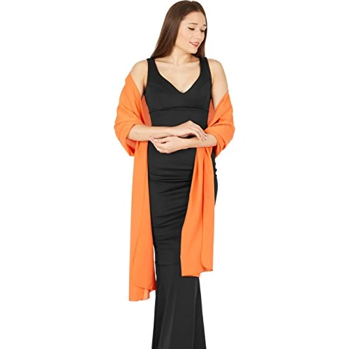 Oferta limitada: BlackButterfly Gasa Chal Mantón Pañuelo De Cachemir Boda Dama De Honor (Naranja, Talla única) de 19.99 EUR a 10.99 EUR (ahorro 45%)