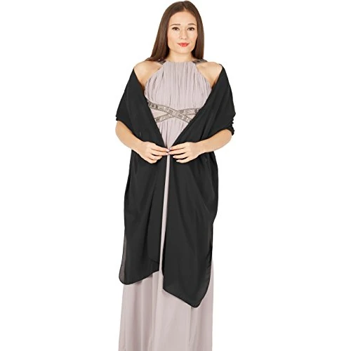 Limited-time offer: BlackButterfly Chiffon Bridesmaid Wedding Evening Shawl Wrap (Black, 19W / 95L) from 9.99 GBP to 9.99 GBP (save 0%)
