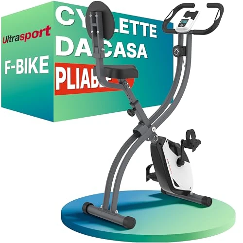 Offre limitée : Ultrasport F-Bike Vélo d’Appartement Pliable I Vélos d'Appartement Extra Silencieux jusqu'à 130 kg avec Selle Confort, Velo d Appartement Pliable (Argent-Noir), F-Bike 200B de 149.99 € à 149.99 € (0.00% de remise)