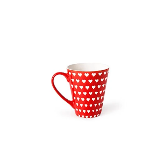 Excelsa Enjoy Mug, Porcelaine, Vert, 10 x 10 x 8,5 cm 10 x 10 x 8.5 cm Rouge