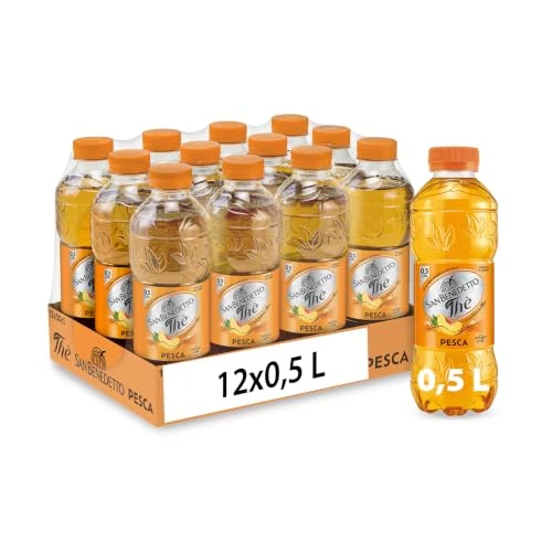 Offerta a tempo: San Benedetto, Thè Freddo alla Pesca, 12 x 500 ml Bevanda Dissetante Analcolica, Gusto Fruttato, Tappo Click, Senza Conservanti e Coloranti, Senza glutine - 53% da 15.00 € a 7.08 €