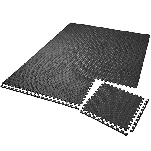 Limited-time offer: tectake® 12-Piece Gym Mat Set for Workouts & Floor Protection, Soft EVA Foam Mats, Moisture-Repellent & Sound-Absorbing Interlocking Floor Mats, Expandable Layout for Home Gym, 63 x 63 cm - Black from 43.99 £ to 43.99 £ (save 0.00%)