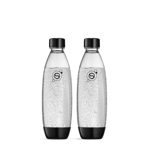 Offerta a tempo: SodaStream Fuse – 2x bottiglie in plastica 1L per gasare l’acqua, nera - 35% da 23.99 € a 15.56 €