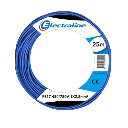 Offerta a tempo: Electraline 13162 Cavo Unipolare FS17, Sezione 1 x 2.5 mm², Blu, 25 m - 0.00% da 23.11 € a 23.11 €