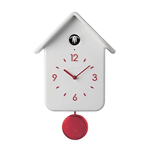 Guzzini, Horloge Coucou A/Pendule Qq, 24,8 x 12 x h39 cm, Blanc