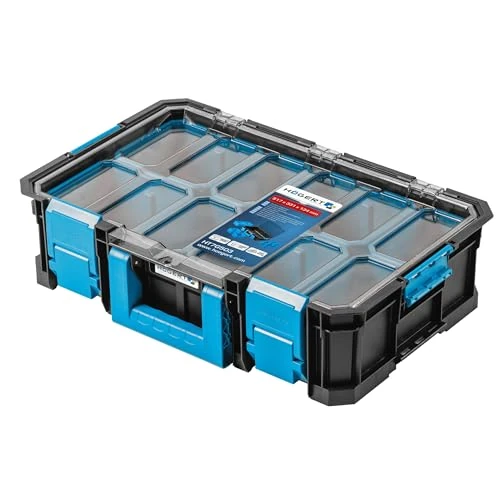 Oferta limitada: Högert Technik - Organizer con Tapa de Policarbonato y Compartimentos HT7G503, Caja de Herramientas, Carga hasta 20 kg, Resistente a Daños, Prueba Polvo, Cierres Robustos ABS, Construcción Modular de 44.20 € a 44.20 € (ahorro 0.00%)