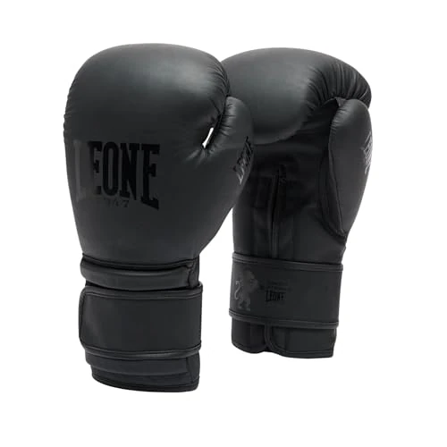 LEONE 1947 GANTS DE BOXE NOIRS ET BLANCS, NOIR/10 OZM - GN059