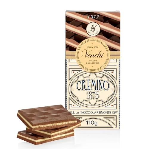 Limited-time offer: Venchi - Cremino 1878 Chocolate Bar with Almond Gianduja and Hazelnuts, 3.88oz - Gluten Free from $11.55 to $11.55 (save 0.00%)