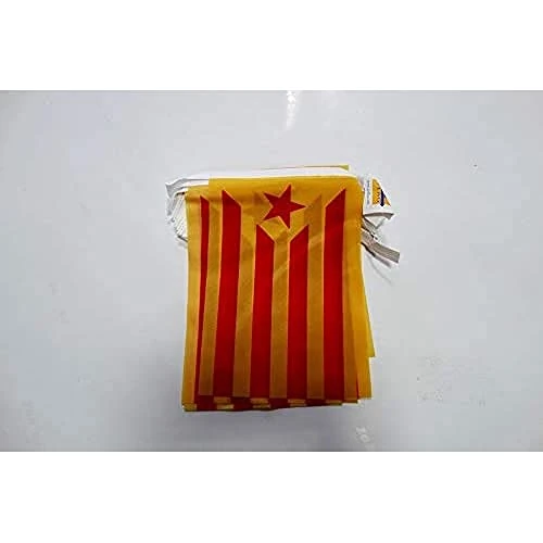 Offerta a tempo: AZ FLAG Ghirlanda 6 Metri 20 Bandiere Catalogna Estelada Vermella 21x15cm, Bandiera Catalana Independentista - Cataluña 15 x 21 cm - Festone Bandierine - 29% da 15.95 € a 11.30 €