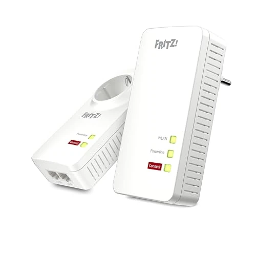 Offerta a tempo: FRITZ!Powerline 1260 WLAN Kit extender per rete elettrica fino a 1.200 Mbit/s, Wi-Fi integrato fino a 1.266 Mbit/s, Mesh, Access Point, Interfaccia in italiano - 28% da 179.00 € a 128.49 €