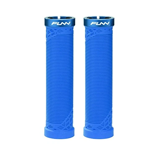 Offerta a tempo: Funn Hilt Manopole per Mountain Bike con sistema di bloccaggio semplice, leggere ed ergonomiche, con un diametro interno di 22 mm, manopole uniche per manubrio con motivo (Blu) - 25% da 17.99 € a 13.57 €