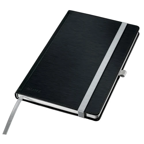 Tijdelijke aanbieding: Leitz Style Notitieboek A5 Gelijnd, Harde Kaft, 160 Pagina’s, 80 Vellen, FSC-gecertificeerd Papier van 100 g/m², Elastische Sluiting & Bladwijzer, Voor Kantoor & Thuiswerken, Satijn Zwart, 44851094 van 11.99 € naar 11.99 € (0.00% ko