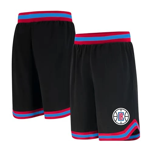 Unk NBA GSM3547F NBA Woven Team Logo Poly Mesh Basket Shorts Nero, M