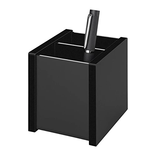 Oferta limitada: WEDO 636001 Black Office - Estuche para lápices (cristal acrílico, 2 compartimentos, patas de goma, 10 x 8, 3 x 9,6 cm, en caja de regalo), color negro de 31.48 € a 31.48 € (ahorro 0.00%)