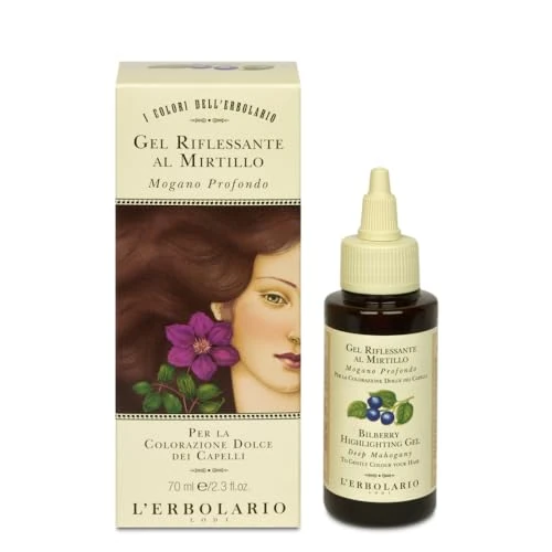 L'Erbolario Haarfarben Gel mit Heidelbeere - Tief Mahagonirot, 70 ml