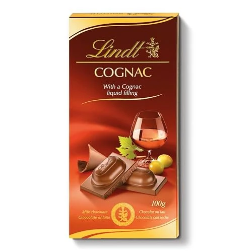 Offerta a tempo: Lindt Tavoletta Cognac, Tavoletta di Cioccolato al latte ripiena al Cognac, Formato tavoletta 100g - 10% da 5.10 € a 4.59 €