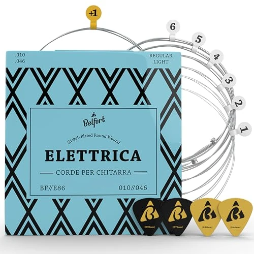 Limited-time offer: Electric Guitar Strings Set Premium Nickel Electric Guitar Strings (6 Strings) | Bonus:Free Ebook + 3 Picks from 8.84 £ to 8.84 £ (save 0.00%)