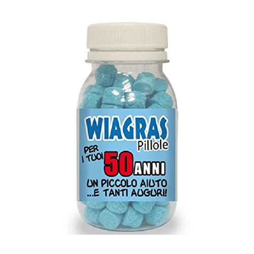 Dor WIAGRAS Pillole per 50 Anni - Articolo Scherzoso Idea Regalo per Festa Compleanno