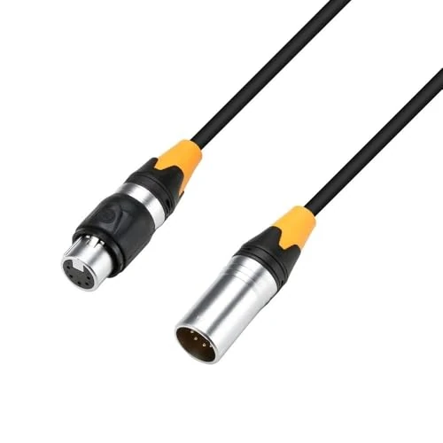 Adam Hall Cables 4 STAR DGH 0300 IP65 - Câble DMX AES/EBU XLR mâle 5 points vers XLR femelle IP65 3 m